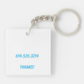 Porte-clés Informations de contact sur les clés perdues (Dos)