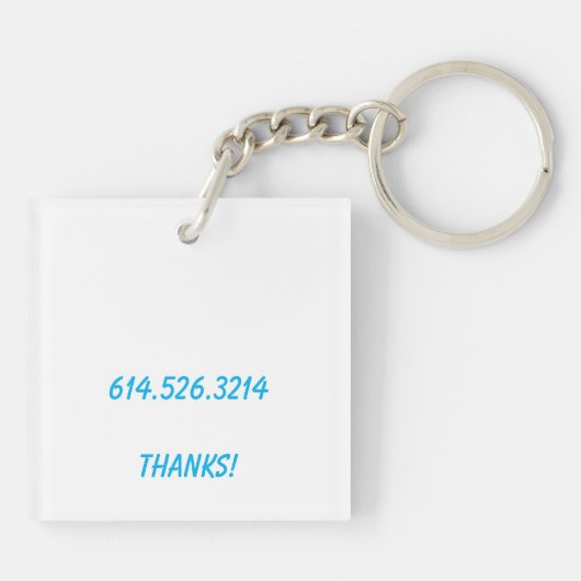 Porte-clés Informations de contact sur les clés perdues (Dos)