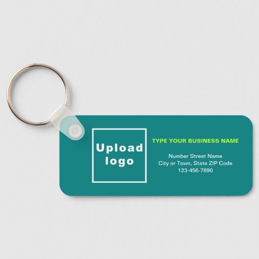 Porte-clés Informations minimales sur l'entreprise Rectangle  (Verso)