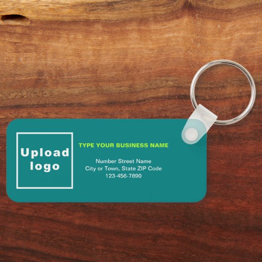 Porte-clés Informations minimales sur l'entreprise Rectangle  (Recto)