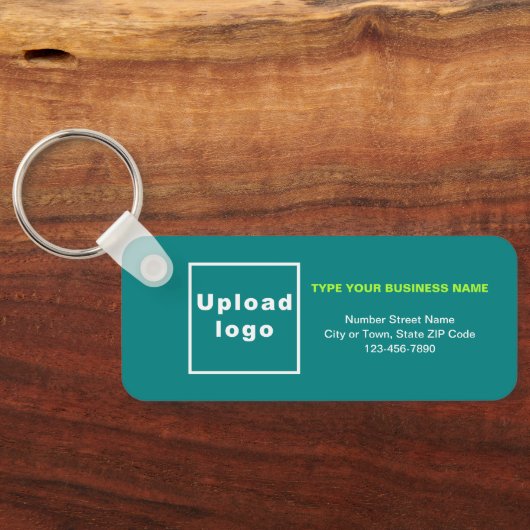 Porte-clés Informations minimales sur l'entreprise Rectangle  (Verso)