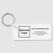 Porte-clés Informations minimales sur l'entreprise Rectangle  (Verso)