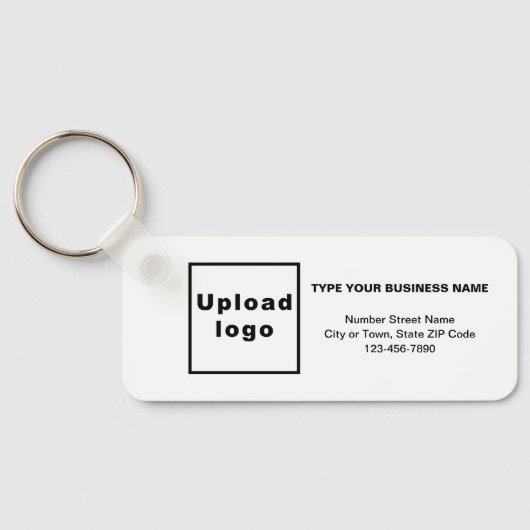 Porte-clés Informations minimales sur l'entreprise Rectangle  (Verso)