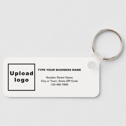 Porte-clés Informations minimales sur l'entreprise Rectangle  (Recto)
