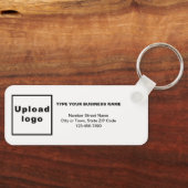 Porte-clés Informations minimales sur l'entreprise Rectangle  (Recto)