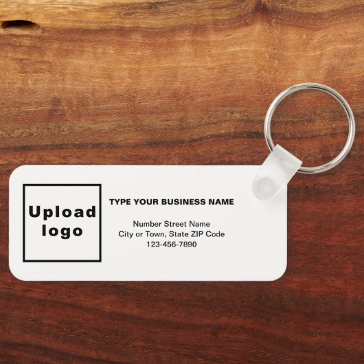 Porte-clés Informations minimales sur l'entreprise Rectangle (Recto)