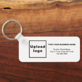 Porte-clés Informations minimales sur l'entreprise Rectangle  (Verso)