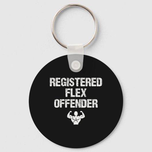 Porte-clés Infraction Flex enregistrée Drôle Bodybuilding Wor (Recto)