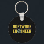 Porte-clés Ingénieur amusant Ingénieur logiciel et programmeu<br><div class="desc">L'Ingénieur Logiciel Freaking Awesome N'Est Pas Le Titre Officiel Du Travail. Conception amusante et humoristique pour les ingénieurs logiciels geeks et nerd. Ce produit cool et génial est destiné à ceux qui travaillent dans l'ingénierie logicielle ou majeure dans n'importe quelle discipline d'ingénierie. Parfait pour ceux qui aiment l'humour, les puns,...</div>