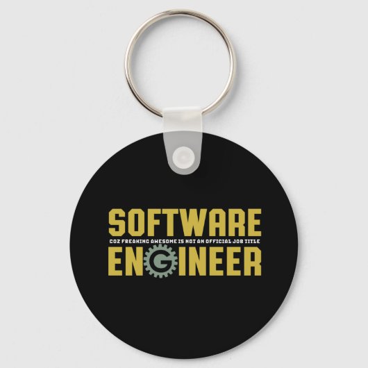 Porte-clés Ingénieur amusant Ingénieur logiciel et programmeu (Recto)