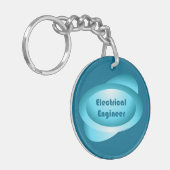 Porte-clés Ingénieur électrique bleu (Devant gauche)