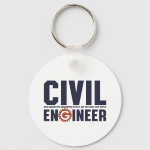 Porte-clés Ingénieur Geek amusant Humour génie civil