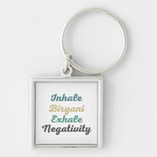 Porte-clés Inhale Biryani Exhale Negativity Keychains