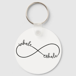 Porte-clés Inhale, exhale, infinity sign