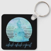 Porte-clés Inhale Exhale Répéter bleu (Dos)