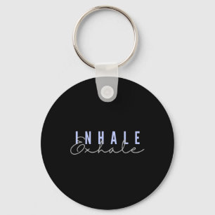 Porte-clés Inhaler Exhaler Yoga Zen Méditation Pleine Conscie