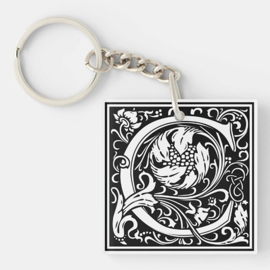Porte-clés Initiale décorative "C" de lettre (Devant)