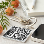 Porte-clés Initiale décorative "F" de lettre (Devant Droit)