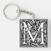 Porte-clés Initiale décorative "M" de lettre (Devant)