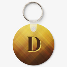 Initiale monogramme marron jaune moderne