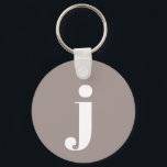 Porte-clés Initiale monogramme minimaliste en Taupe Brown<br><div class="desc">Minimaliste Monogrammed Initial en Taupe Porte - clé Brown - S'il vous plaît,  envoyez-moi un message si vous avez besoin d'aide pour le placement de lettre.</div>