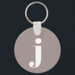 Porte-clés Initiale monogramme minimaliste en Taupe Brown<br><div class="desc">Minimaliste Monogrammed Initial en Taupe Porte - clé Brown - S'il vous plaît,  envoyez-moi un message si vous avez besoin d'aide pour le placement de lettre.</div>