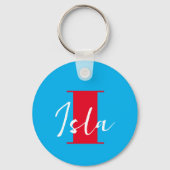 Porte-clés Initiale + Nom Personnalisé - Facile à Customiser (Recto)