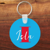 Porte-clés Initiale + Nom Personnalisé - Facile à Customiser (Recto)
