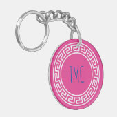 Porte-clés Initiales de la sororité de clé grecque collégiale (Devant gauche)
