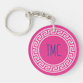 Porte-clés Initiales de la sororité de clé grecque collégiale (Devant)