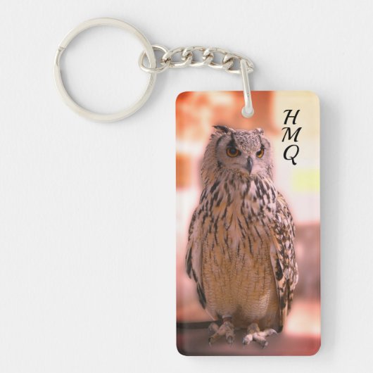 Porte-clés Initiales de Somerset Owl Experience avec devis (Devant)