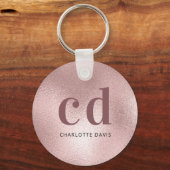 Porte-clés initiales du monogramme or rose (Recto)