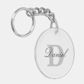 Porte-clés Initiales Monogrammes Nom personnalisé Fête des pè (Devant gauche)