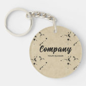 Porte-clés Ink Drop Effect Nom de l'entreprise (Devant)