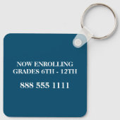 Porte-clés Inscription en cours | Porte - clé du logo de l'éc (Dos)