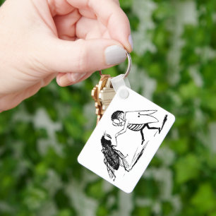 Porte-clés Insectes vintage dansant; mouche diptère