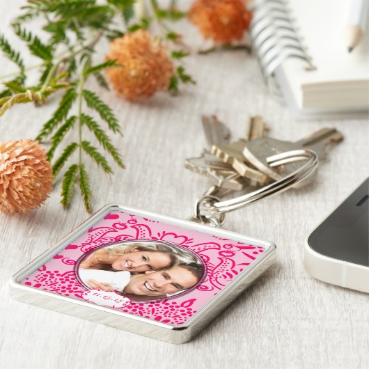 Porte-clés Inséparables lunaires Mariage Porte - clé photo (Côté)