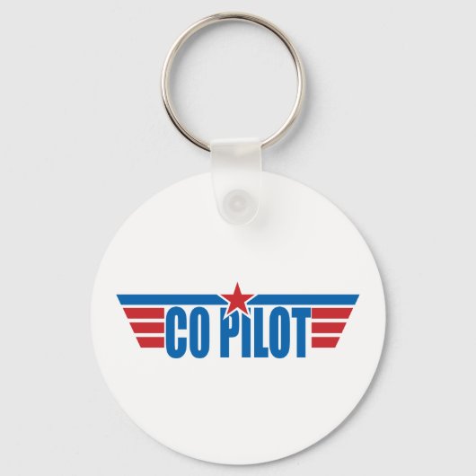 Porte-clés Insigne d'ailes du copilote - Aviation (Recto)
