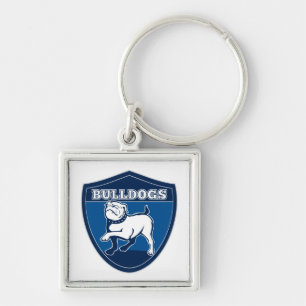Porte-clés insigne de cartoon Bulldog anglais