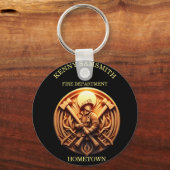 Porte-clés Insigne des pompiers symbolisant la bravoure (Recto)