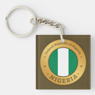 Porte-clés Insigne du drapeau du Nigeria
