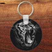 Porte-clés Inspiration de tigre noir et blanc (Recto)