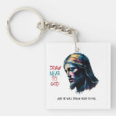 Porte-clés Inspiration divine : Dessiner près de Dieu (Devant)