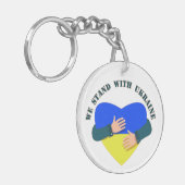 Porte-clés Inspirational message We stand with Ukraine  (Devant gauche)
