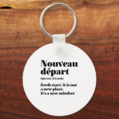 Porte-clés Inspirationnel Français frais Départ Nouveau Dépar (Recto)