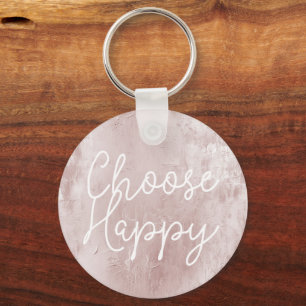 Porte-clés Inspirationnel Happy Chic Dusty Rose rose pâle