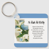 Porte-clés Inspirationnel Il M'A Fait Digne (Recto)