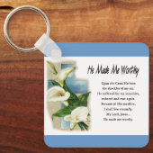 Porte-clés Inspirationnel Il M'A Fait Digne (Recto)