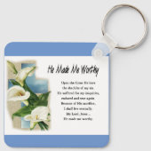 Porte-clés Inspirationnel Il M'A Fait Digne (Dos)