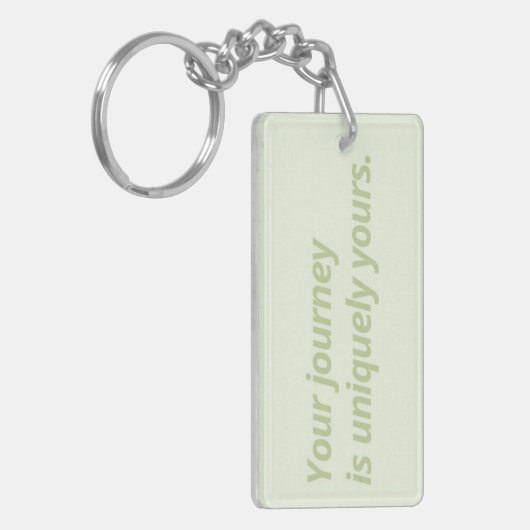 Porte-clés Inspirationnel vert et pourpre à double face (Devant gauche)